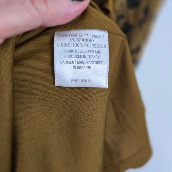 Garnet Hill Sleeveless Maxi Dress Large Brown Snake Print Surplice VNeck Pockets - Picture 9 of 14